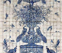 Azulejos Pannello Uccelli del Paradiso 290x190cm